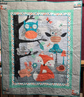 Store Sample- Baby Quilt- Owl and Fox Panel