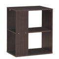 3 Tier Open Shelf Side End Table in Brown Engineered Wood