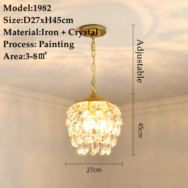 American Single-Head Crystal Chandelier