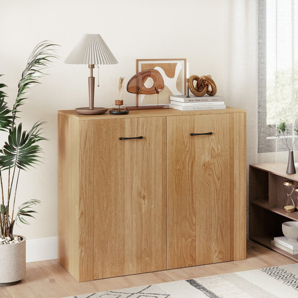 38 inches Buffet Modern Sideboard Cabinet with Storage-Natural