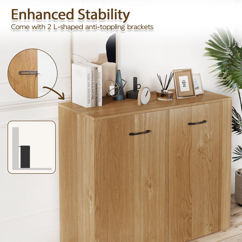 38 inches Buffet Modern Sideboard Cabinet with Storage-Natural