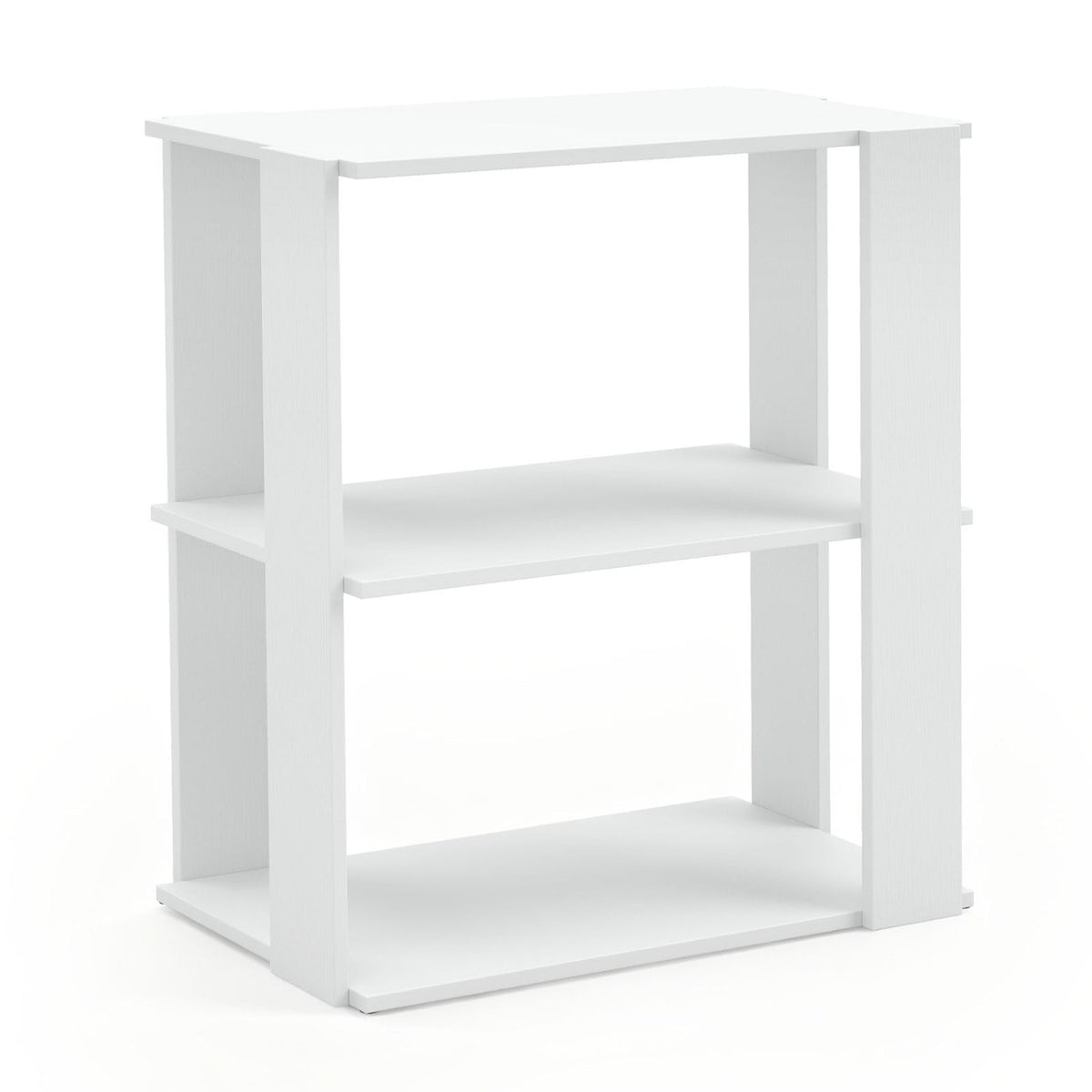 3-Tier Shoe Rack Set of 2 with Stackable Design and Anti-Tipping Device for Closet-White