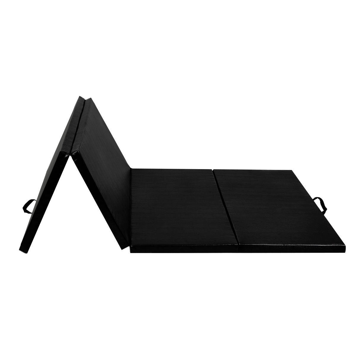 4 ft x 8 ft x 2 Inch Folding Panel Exercise Gymnastics Mat-Black