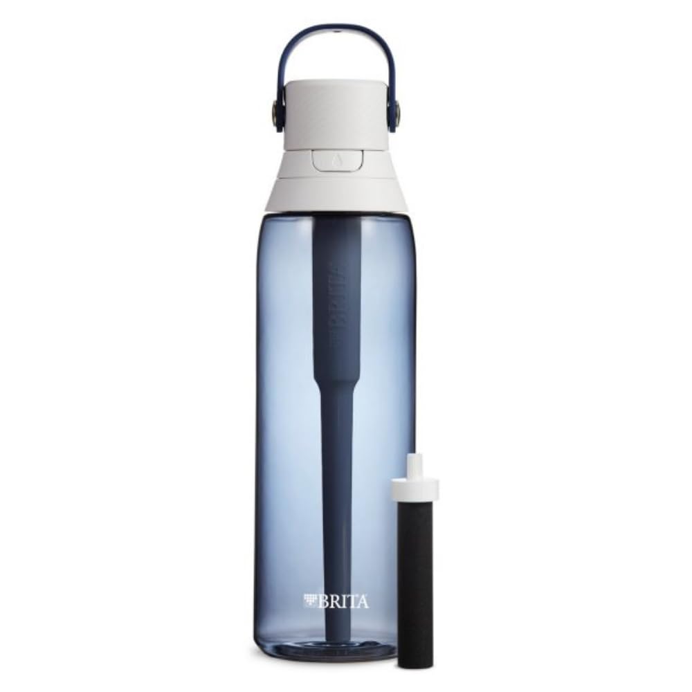 Brita Filtering Water Bottle with Straw, BPA-Free Water Bottle for Sports, Travel or Hiking, Easy-carry loop, Leak-proof lid, 26 Oz, Night Sky 🍁 All In One Marketplace Canada