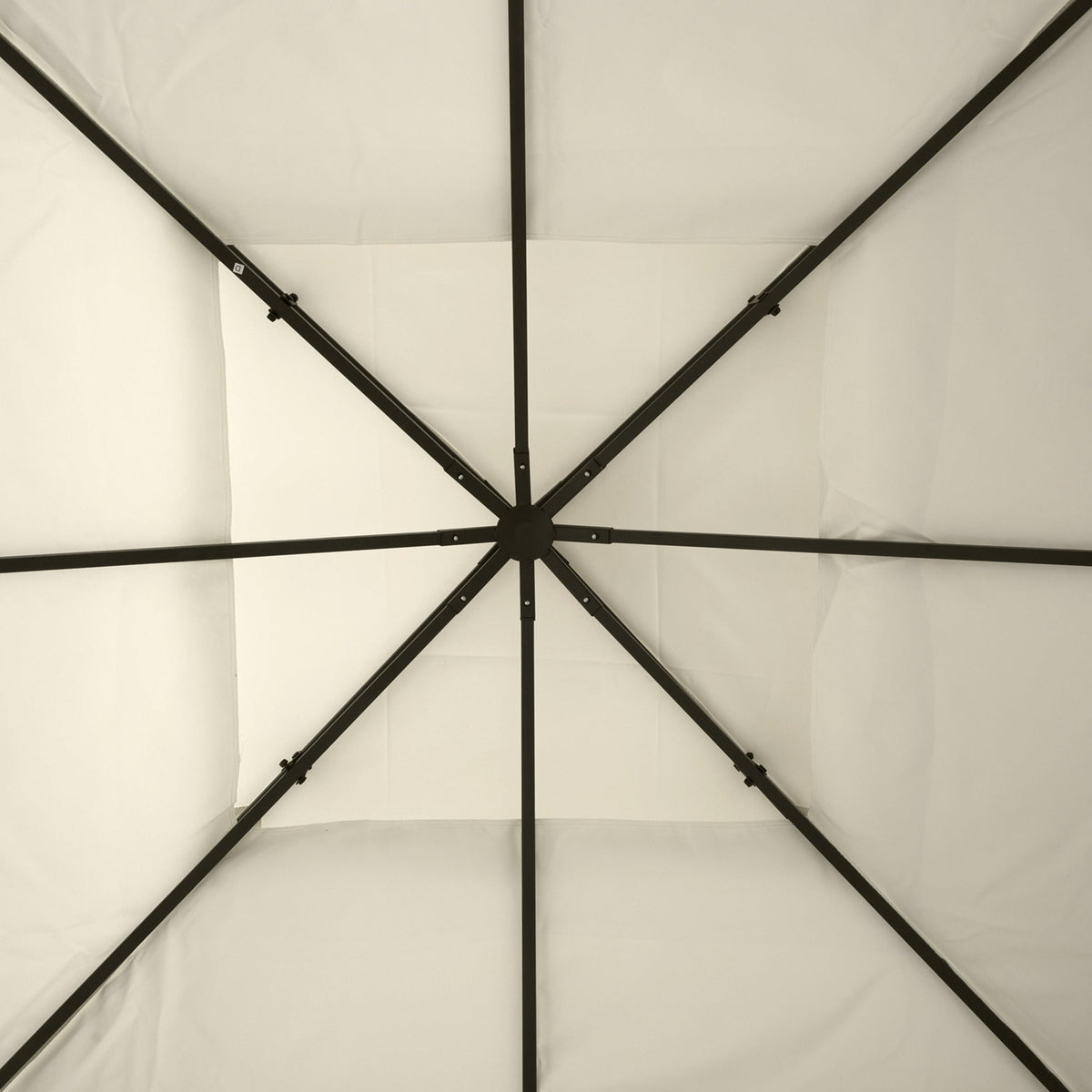 Square2-Tier Gazebo Canopy Replacement Top Cover Water-resistant UV Protected Shade Protection (Cream White)