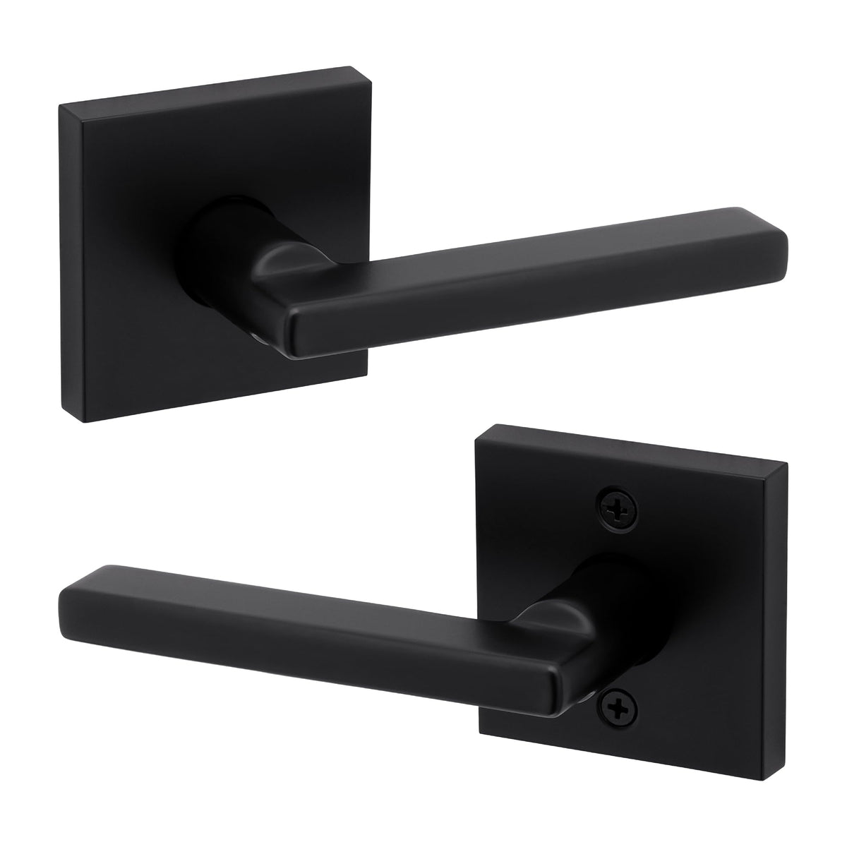 Weiser Halifax Matte Black Door Handle, Reversible Passage Lever, Interior Door Handles for Hall and Closet Door, Non-locking Hall/Closet Door Handles, Modern Home Décor 🍁 All In One Marketplace Canada