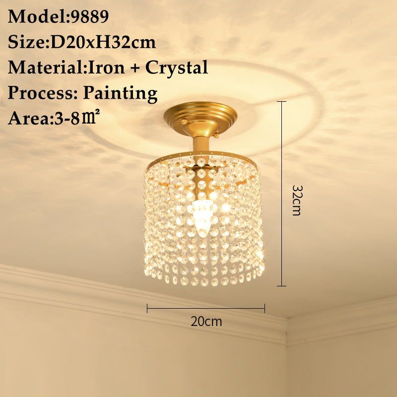 American Single-Head Crystal Chandelier