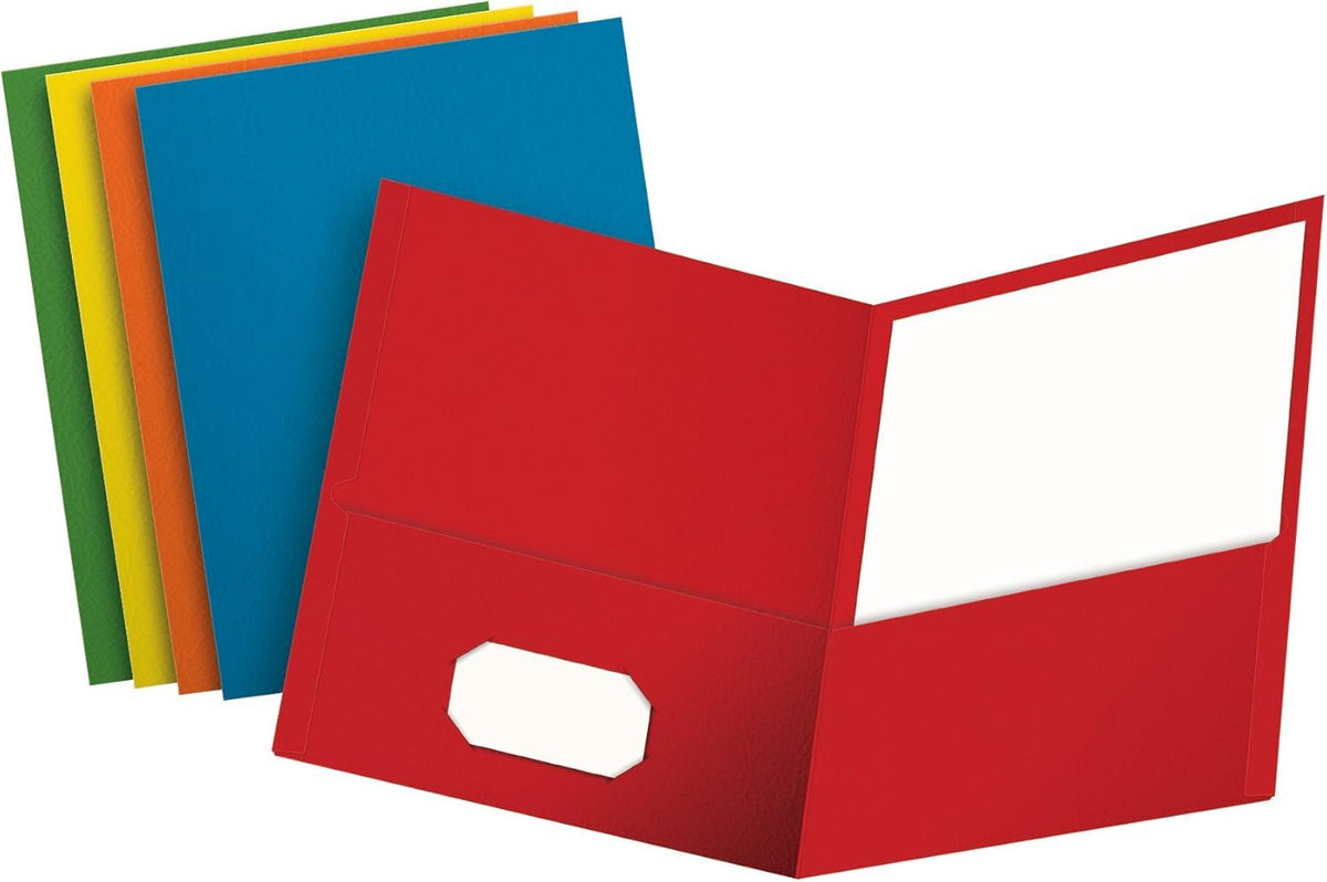 Oxford Twin Pocket Folders, Letter Size, Assorted Colors, 25 per Box (57513EE) 🍁 All In One Marketplace Canada