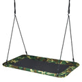 60 Inches Platform Tree Swing Outdoor with, 2 Hanging Straps-Camouflage