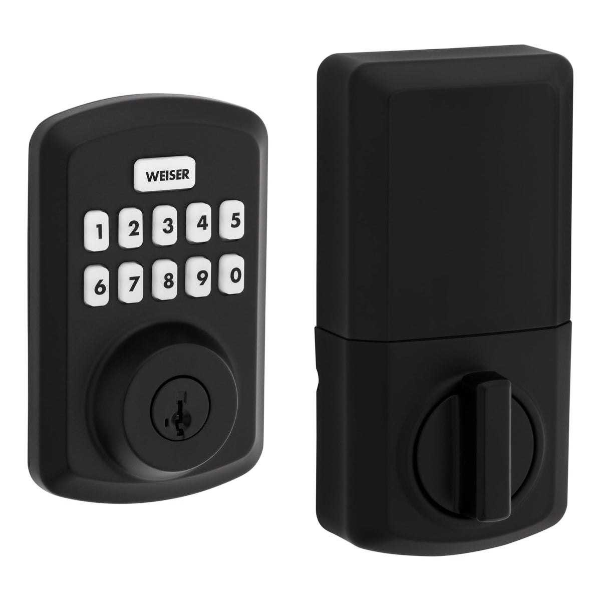 Weiser Powerbolt 3 Matte Black Keyless Entry Door Lock/Deadbolt Lock, 10-Button Keypad Door Lock with Auto Lock and 12-Month Battery Life, Electronic Door Locks for Front Door, Home Décor 🍁 All In One Marketplace Canada