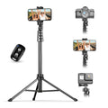 UBeesize 62" Phone Tripod & Selfie Stick with Wireless Remote and Phone Holder, Compatible with iPhone and Android for Selfies, Video Recording, and Live Streaming(Black) 🍁 All In One Marketplace Canada