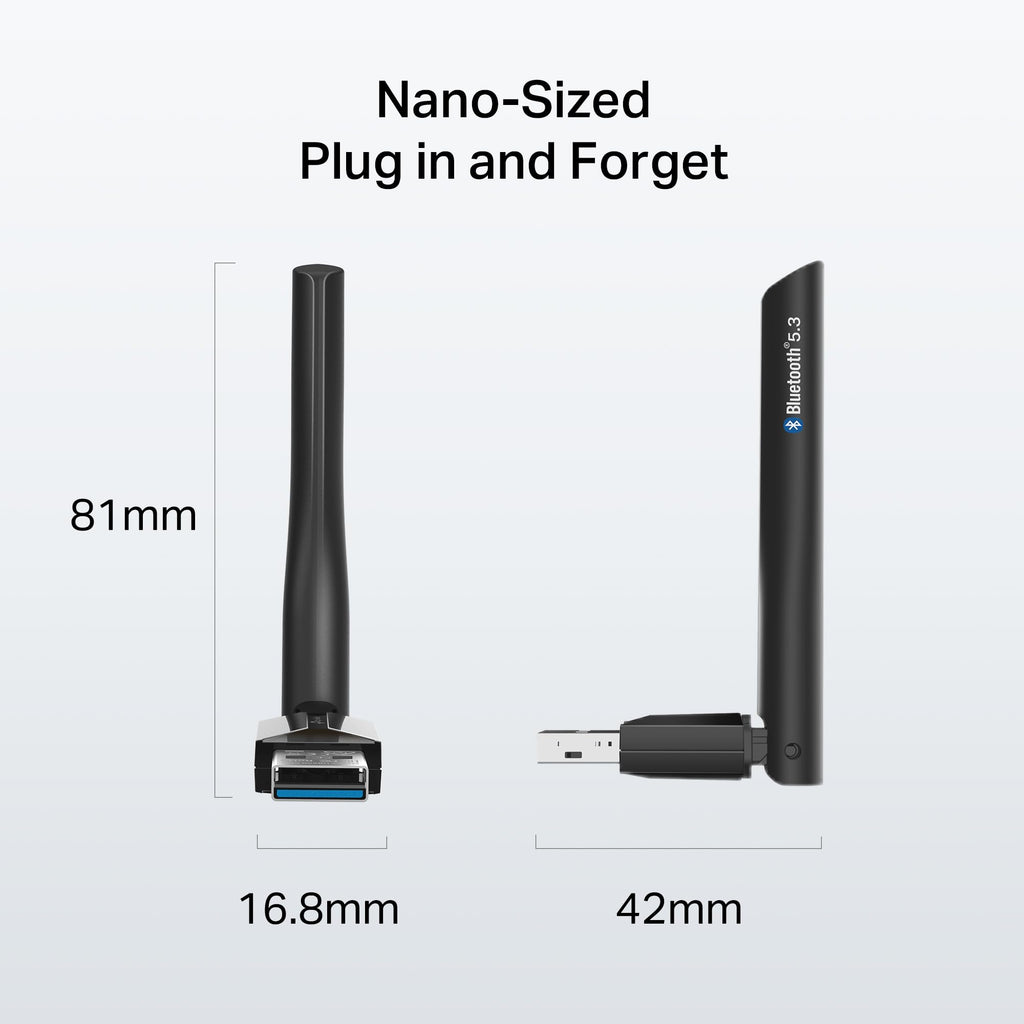 TP-Link USB Bluetooth Adapter for PC, Bluetooth 5.3 Dongle (UB500 Plus) - Long Range, Adjustable Antenna, Supports Windows 11/10/8.1/7 for Desktop, Laptop, Mouse, Keyboard, and More. 🍁 All In One Marketplace Canada