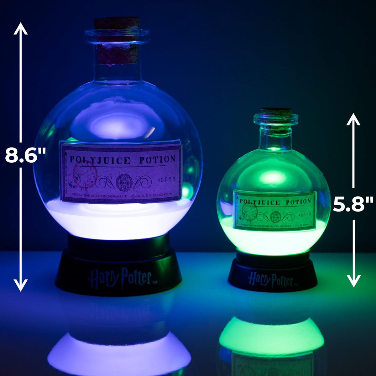 Fizz Creations Harry Potter Large Potion Mood Lamp Multicolor. Polyjuice Potion Lamp. LED Illuminated Color Changing Night Light. Halloween Decorations.