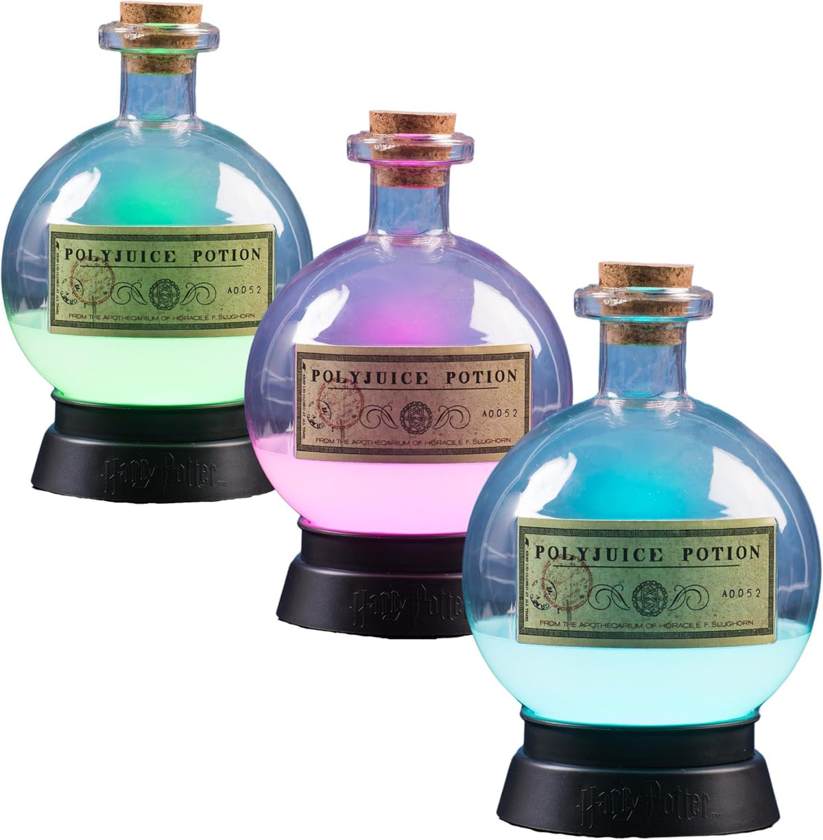 Fizz Creations Harry Potter Large Potion Mood Lamp Multicolor. Polyjuice Potion Lamp. LED Illuminated Color Changing Night Light. Halloween Decorations.