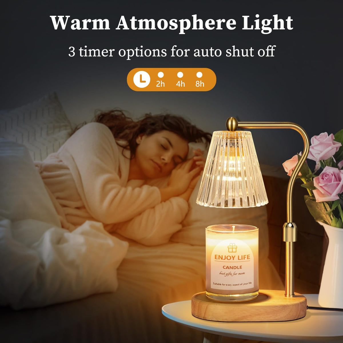 seenlast Candle Warmer Lamp with Timer Dimmer Adjustable Height,Vintage Home Decor for Scented Jar,Mother's Day Gift 🍁 All In One Marketplace Canada