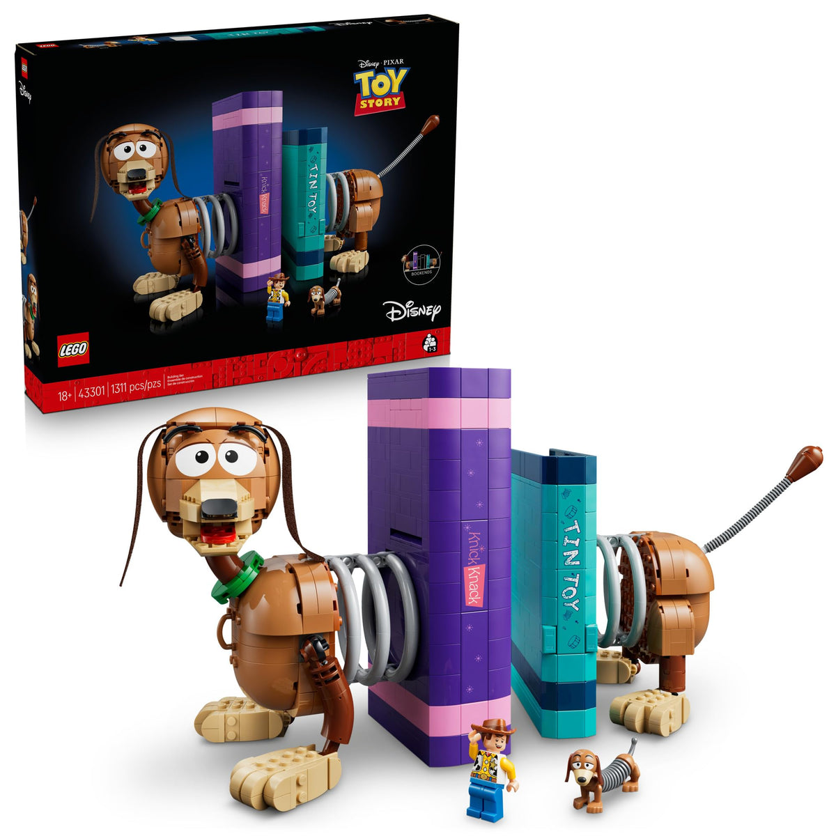 LEGO Disney and Pixar Toy Story Slinky Dog Bookends - Building Set for Adults, Ages 18+ - Disney Gifts for Fans - Bedroom, Shelf or Office Decor - 43301 🍁 All In One Marketplace Canada