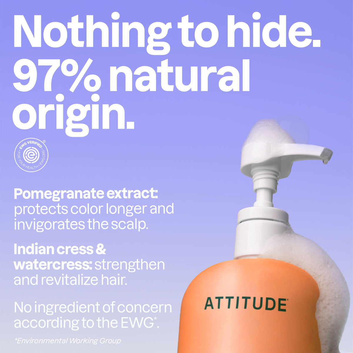 ATTITUDE Colorlast Hair Shampoo, EWG Verified, For Color Treated Hair, Protects Color, Naturally Derived Ingredients, Vegan and Plant Based, Avocado Oil & Pomegranate, 946 mL 🍁 All In One Marketplace Canada