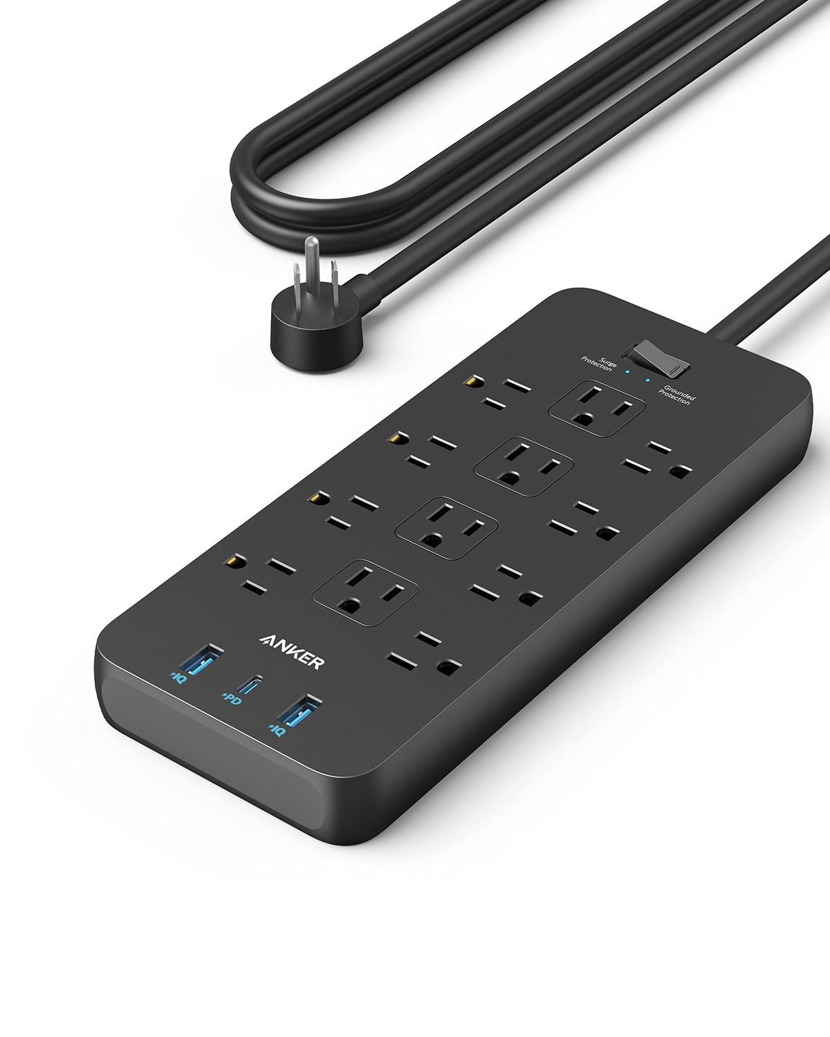 Anker Power Strip Surge Protector (2100J), 12 Outlets with 2 USB A and 1 USB C Port for Multiple Devices, 5ft Extension Cord, 20W Power Delivery Charging for Home, Office, Dorm Essential, TUV Listed 🍁 All In One Marketplace Canada