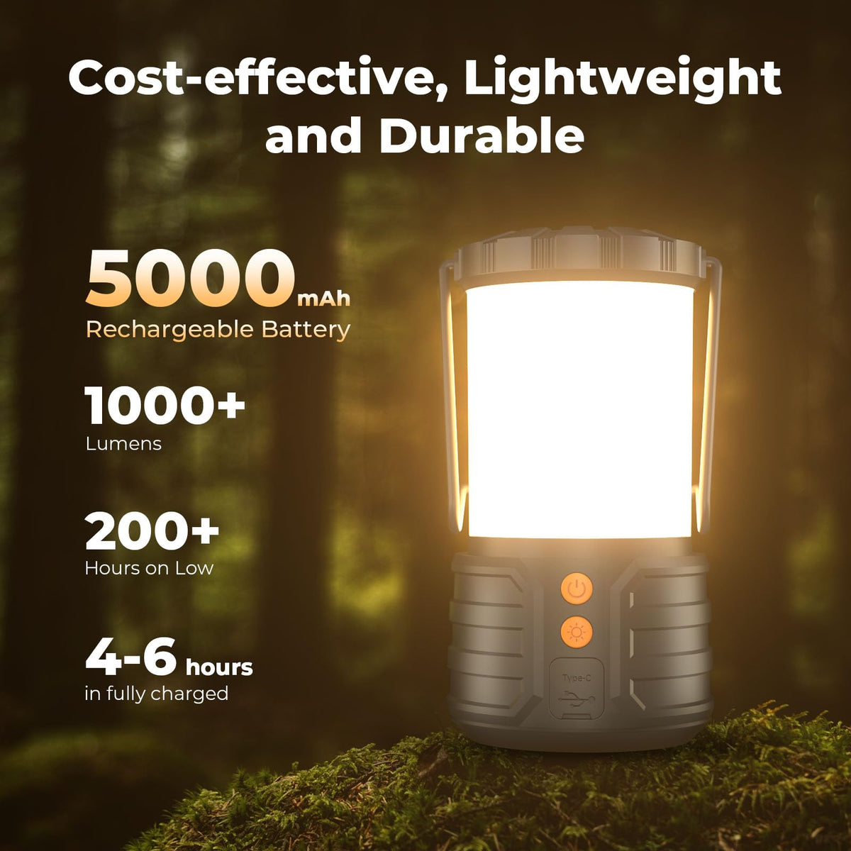 Camping Lantern,5000mAh Rechargeable Battery Emergency Lights for Power Outages,3 Colors,IPX4 Waterproof Portable Led Camping Tent Light for Home Indoor or Outdoor,1 Pack 🍁 All In One Marketplace Canada