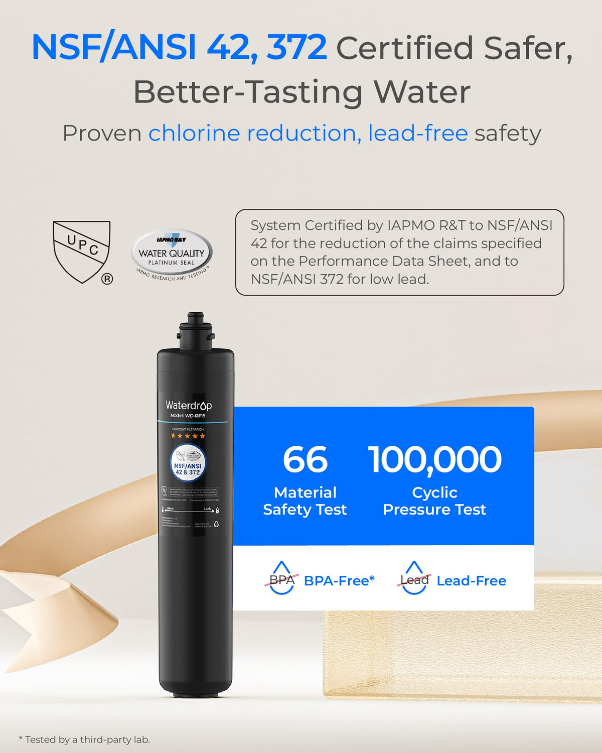 Waterdrop RF15 Water Filter, NSF/ANSI 42 Certified, 19K Gallons High Capacity, Replacement for Waterdrop Under Sink Water Filtration System 🍁 All In One Marketplace Canada
