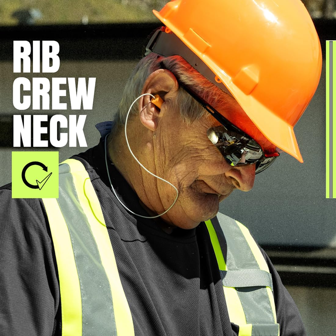 Pioneer Hi-Vis Work T-Shirt — Class 1, Black, Large