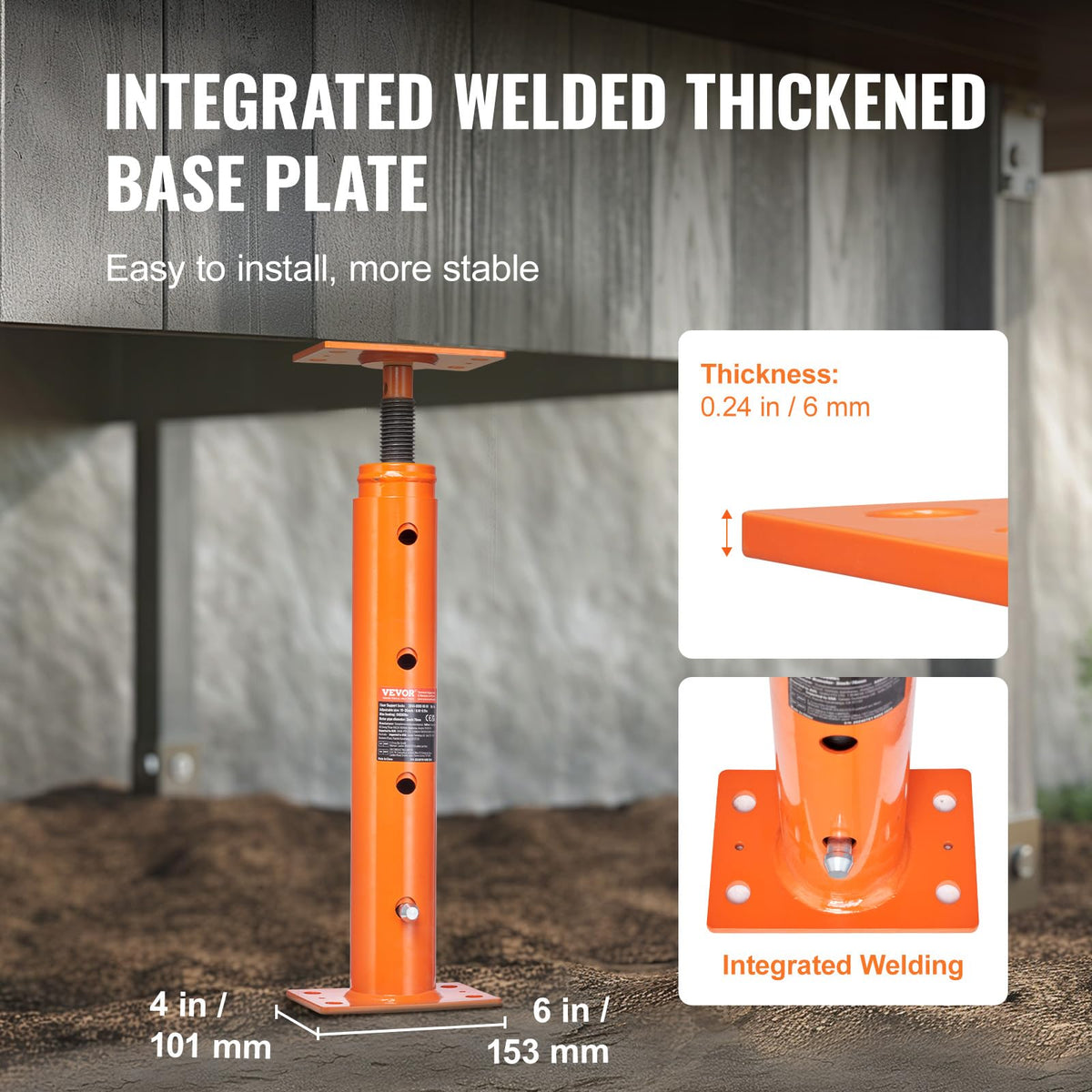 VEVOR House Floor Jack, 19"-36" Height Range, 18000 lbs Max Load Capacity, Adjustable Support Beam Basement Jack Post Pole for Leveling, Lift Support Steel Telescoping Jack Post for Temporary Support 🍁 All In One Marketplace Canada