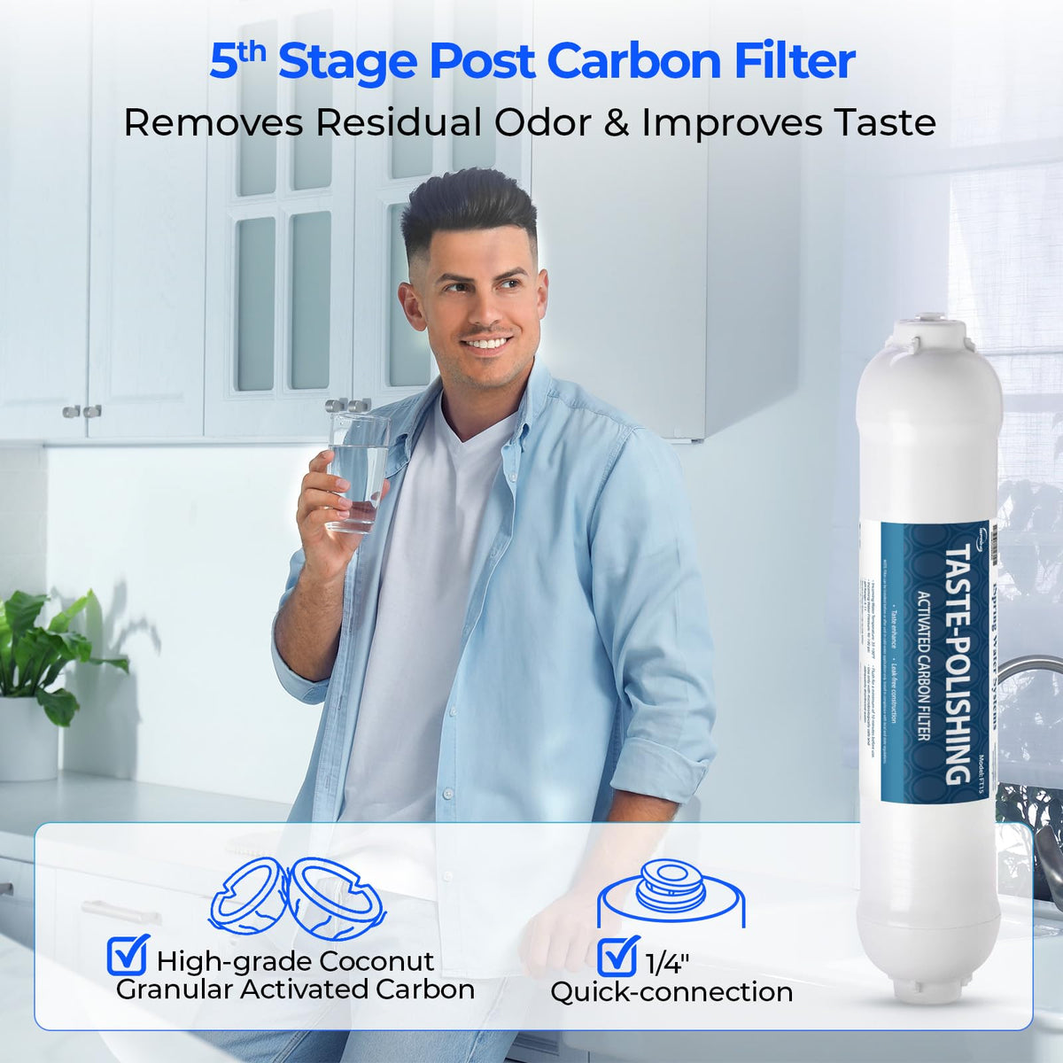 iSpring F9K NSF Certified 1-Year Reverse Osmosis Water Filter, Alkaline Remineralization Filters for 6-Stage RO Systems, Without RO Membrane 🍁 All In One Marketplace Canada