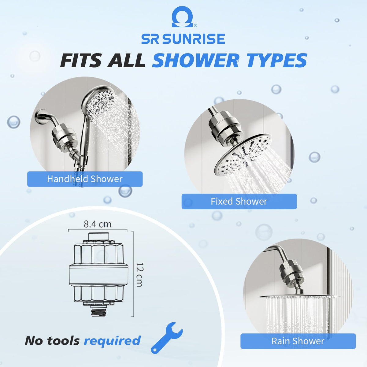 20-Stage Shower Head Filter-Shower Head Filter for Hard Water, with 3 Replaceable Filter Cartridges, High Output Shower Water Filter for Removing Chlorine and Fluoride, Brushed Nickel 🍁 All In One Marketplace Canada