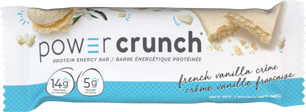 Power Crunch Protein Bars French Vanilla Crème 12 Count – High Protein Wafer Bar, 13g Protein, Low Sugar, Cream-Filled Snack Bar 🍁 All In One Marketplace Canada