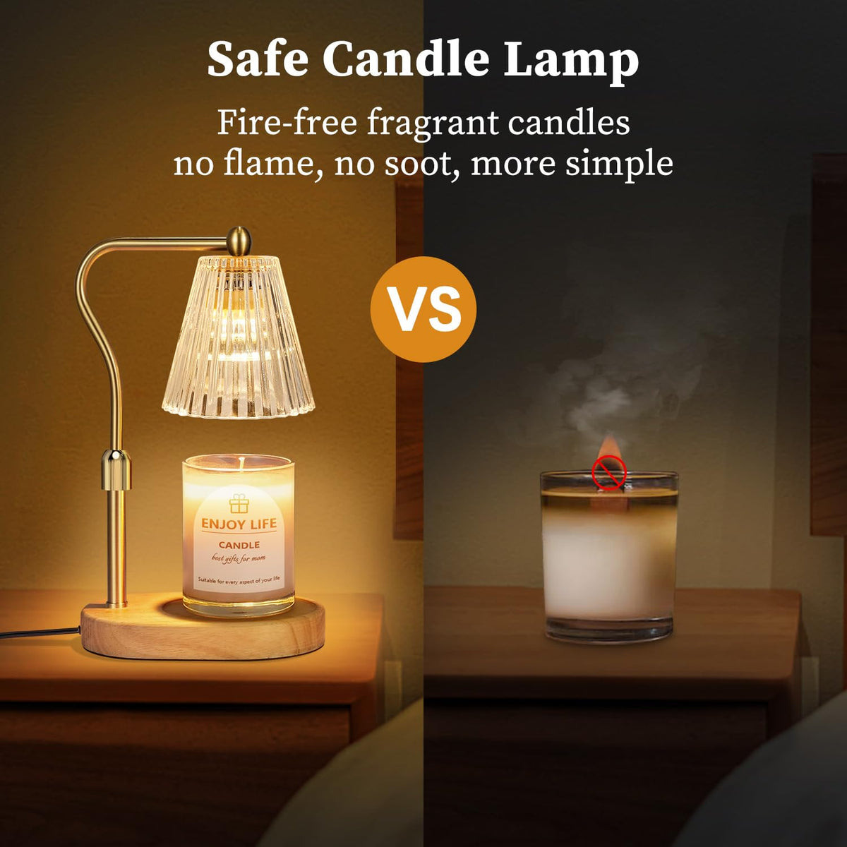 seenlast Candle Warmer Lamp with Timer Dimmer Adjustable Height,Vintage Home Decor for Scented Jar,Mother's Day Gift 🍁 All In One Marketplace Canada
