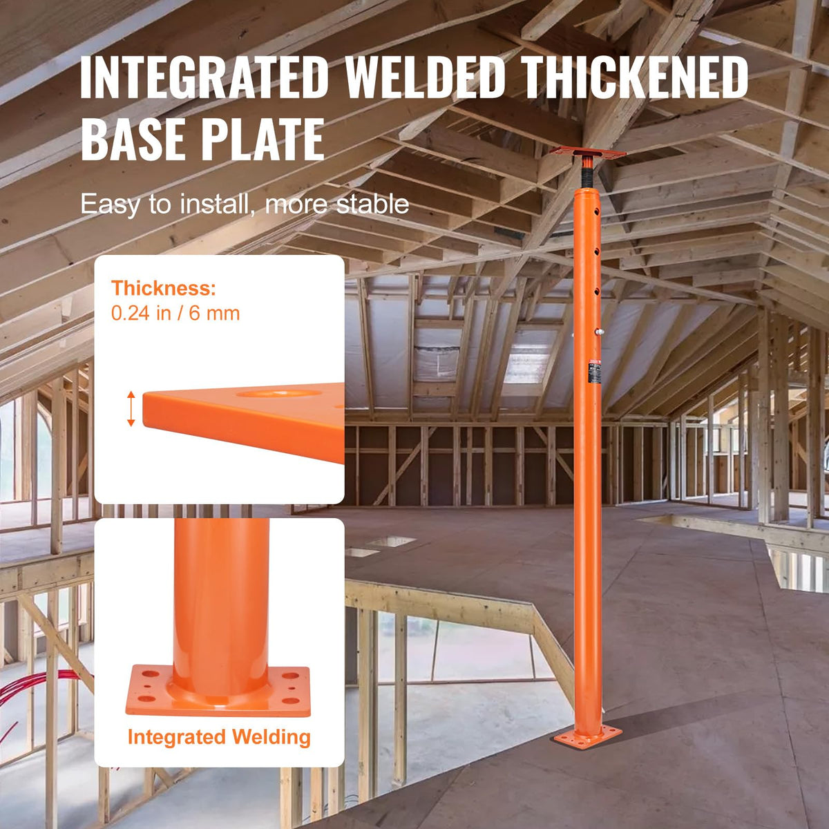 VEVOR House Floor Jack, 56"-100" Height Range, 18000 lbs Max Load Capacity, Adjustable Support Beam Basement Jack Post Pole for Leveling, Lift Support Steel Telescoping Jack for Temporary Support 🍁 All In One Marketplace Canada