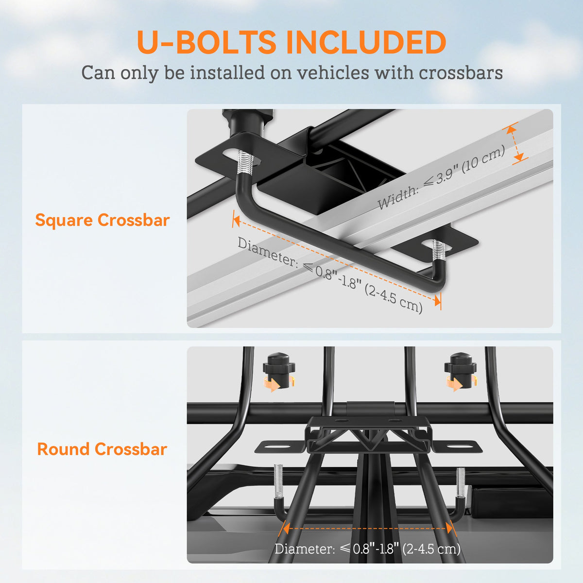 Roof Rack Cargo Carrier Basket, 150LBS Heavy Duty Roof Basket, 46" x 36" x 4.5" Rooftop Cargo Carrier for SUV, Truck