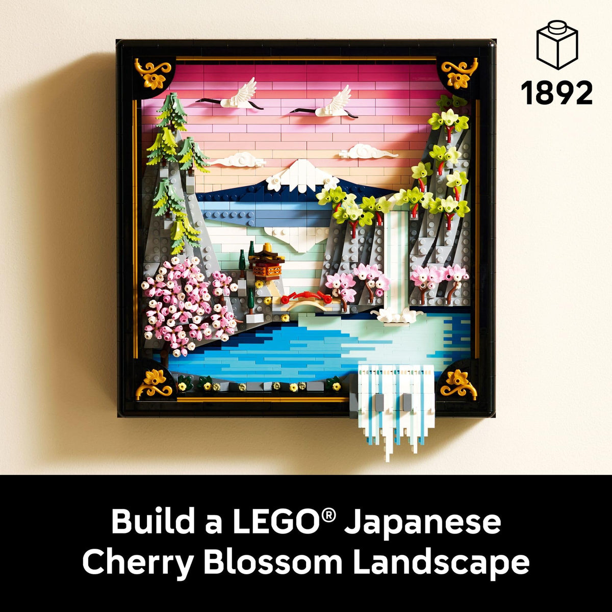 LEGO Art Japanese Cherry Blossom Landscape Building Set for Adults - Room Decoration & Gift for Women & Men, Ages 18+ - Framed Wall Decor, Stand or Hang to Display - 31218 🍁 All In One Marketplace Canada