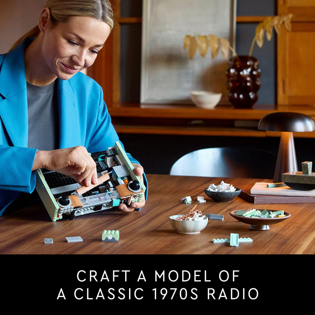 LEGO Icons Retro Radio Building Set for Adults - Home Decor for Bedroom, Living Room, Desk for Vintage Aesthetic with Sound Effects & Smart Phone Integration- Gift for Men and Women - 10334 🍁 All In One Marketplace Canada
