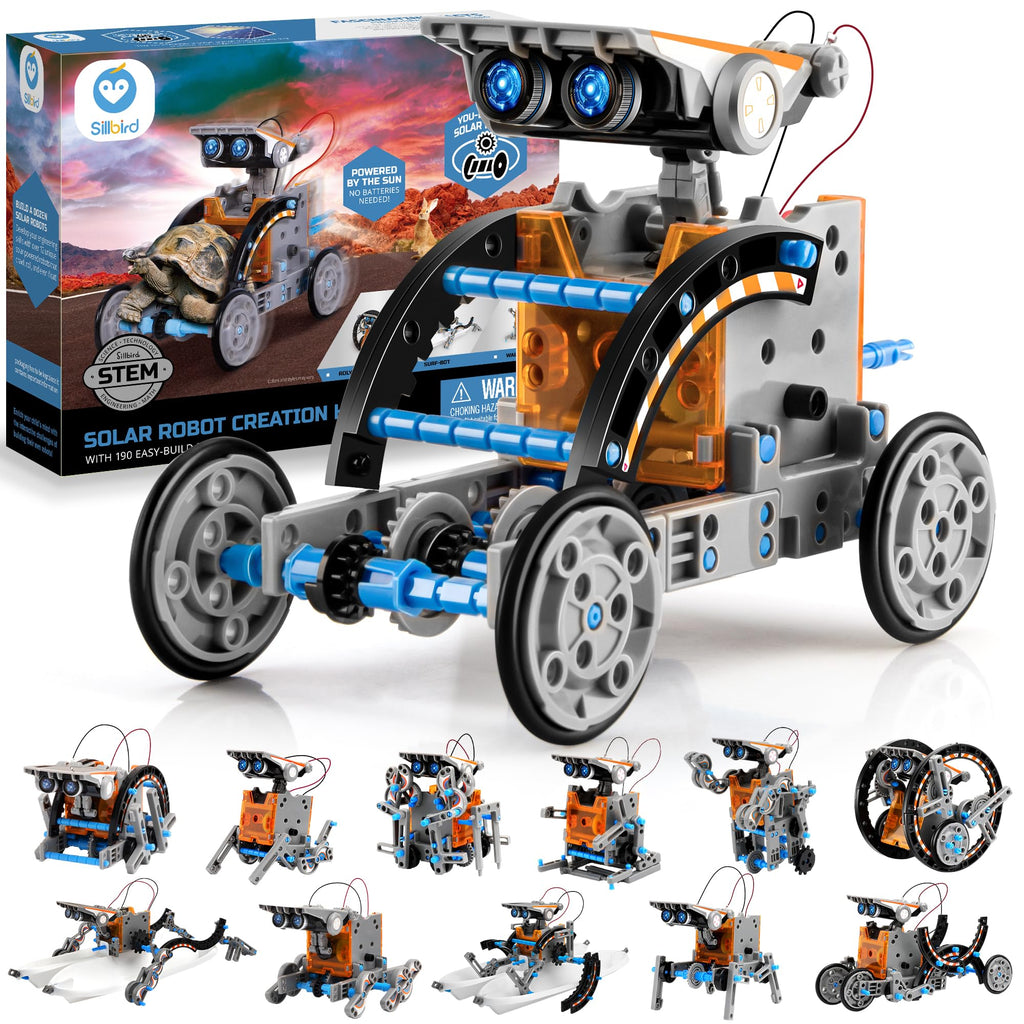 Sillbird 12-in-1 Solar Robot Building Kit — 190-Piece STEM Toy