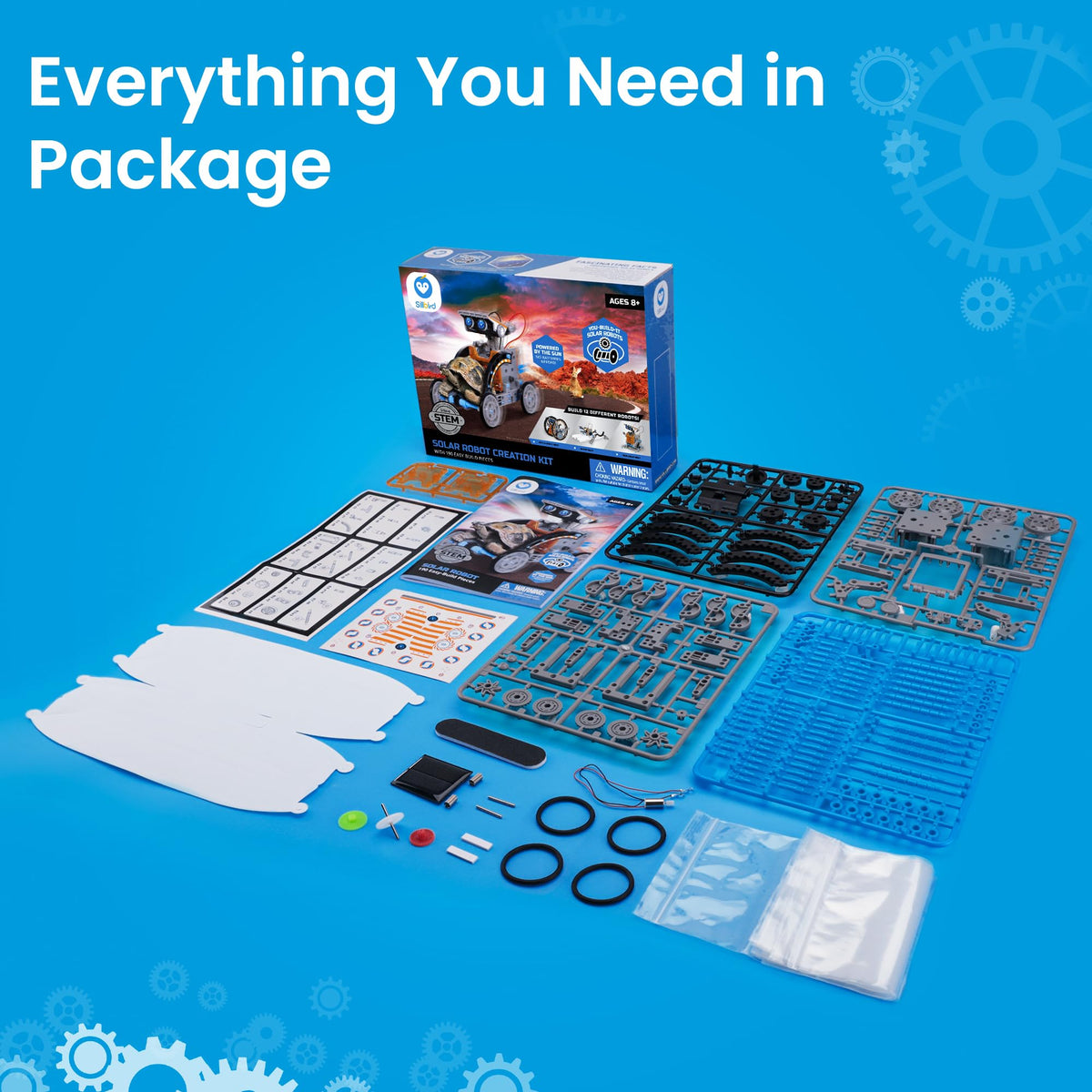 Sillbird 12-in-1 Solar Robot Building Kit — 190-Piece STEM Toy
