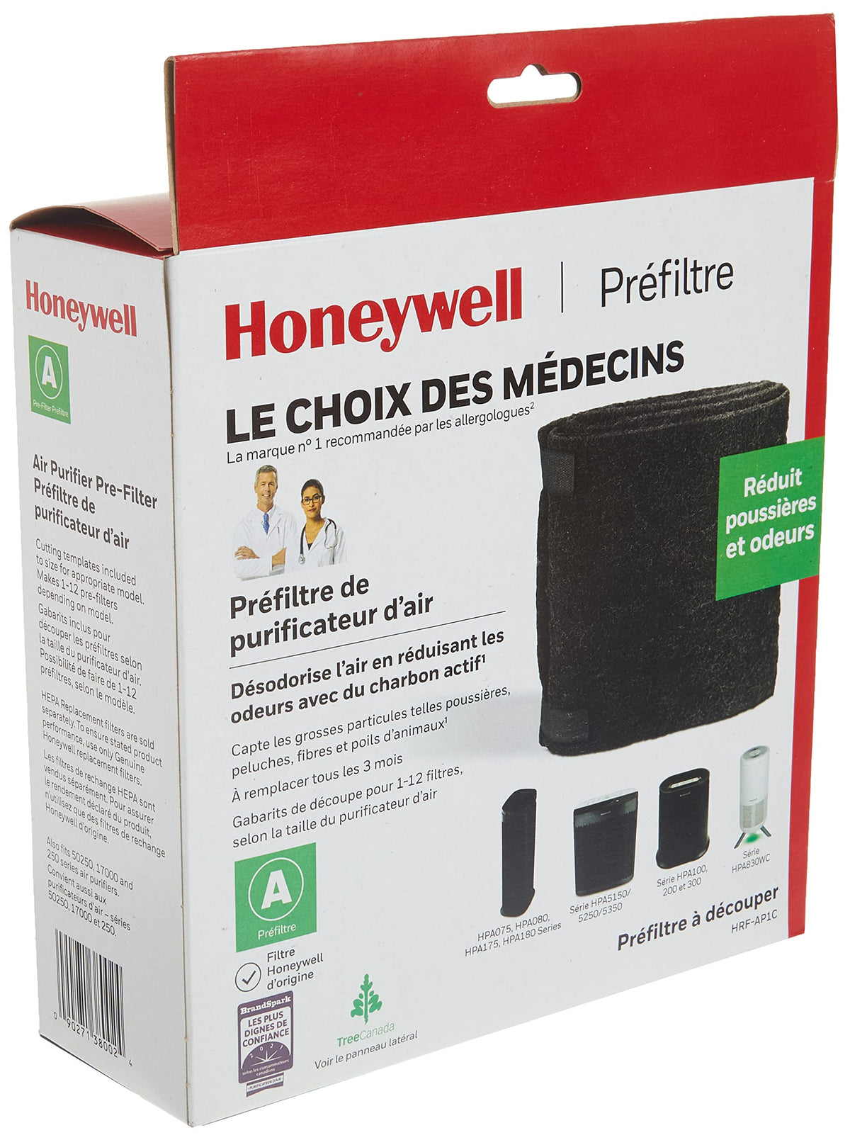Honeywell HRF-AP1C Household Gas & Odour Reducing Activated Carbon Replacement Pre-Filter (A) for Air Purifiers 🍁 All In One Marketplace Canada