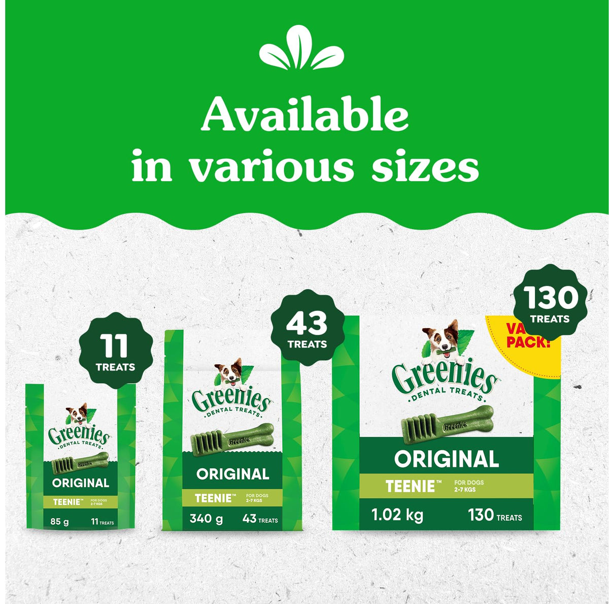GREENIES Dog Treats Original Teenie Natural Dental Care, (43 Treats) 12oz. Pack 🍁 All In One Marketplace Canada