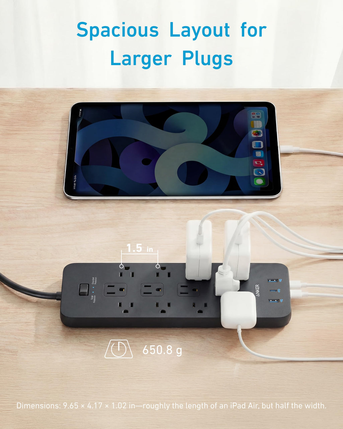 Anker Power Strip Surge Protector (2100J), 12 Outlets with 2 USB A and 1 USB C Port for Multiple Devices, 5ft Extension Cord, 20W Power Delivery Charging for Home, Office, Dorm Essential, TUV Listed 🍁 All In One Marketplace Canada