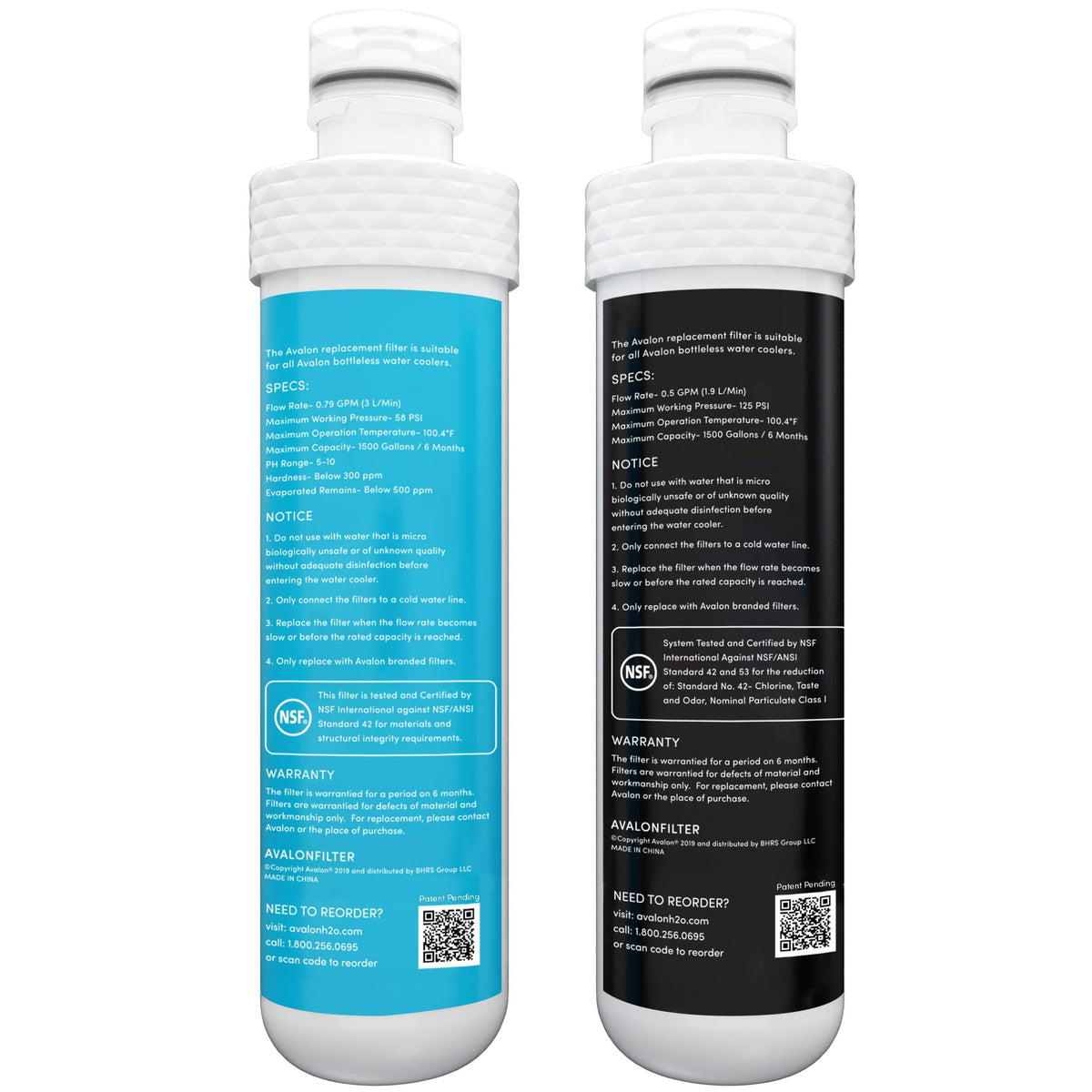 Avalon 2 Stage Replacement Filters for Avalon Branded Bottleless Water Coolers (Purchased After January 2018), NSF Certified, 1500 Gallons, White, Dual (AVALONFILTER) 🍁 All In One Marketplace Canada