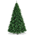 9 FT Artificial Christmas Tree, Unlit Hinged Xmas Tree with 3594 Branch Tips and Metal Stand