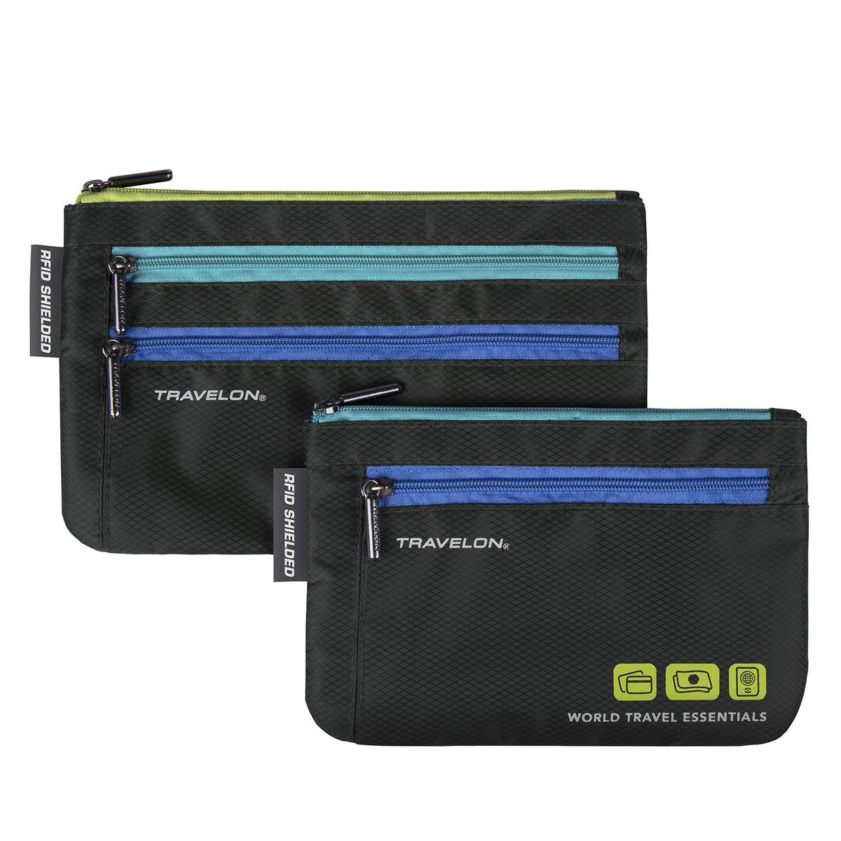 Travelon World Travel Essentials Set of 2 Currency and Passport Organizers, Black, One Size, World Travel Essentials Set of 2 Currency and Passport Organizers 🍁 All In One Marketplace Canada