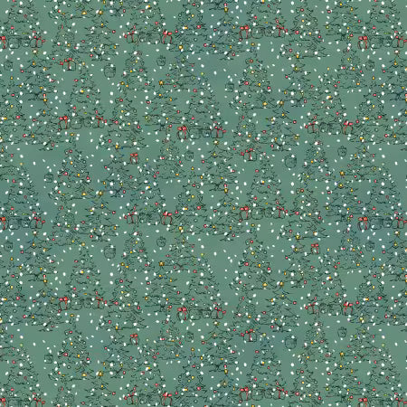 Christmas at Pooh Corner - Forest Trees Mono - Green - 9106S-66