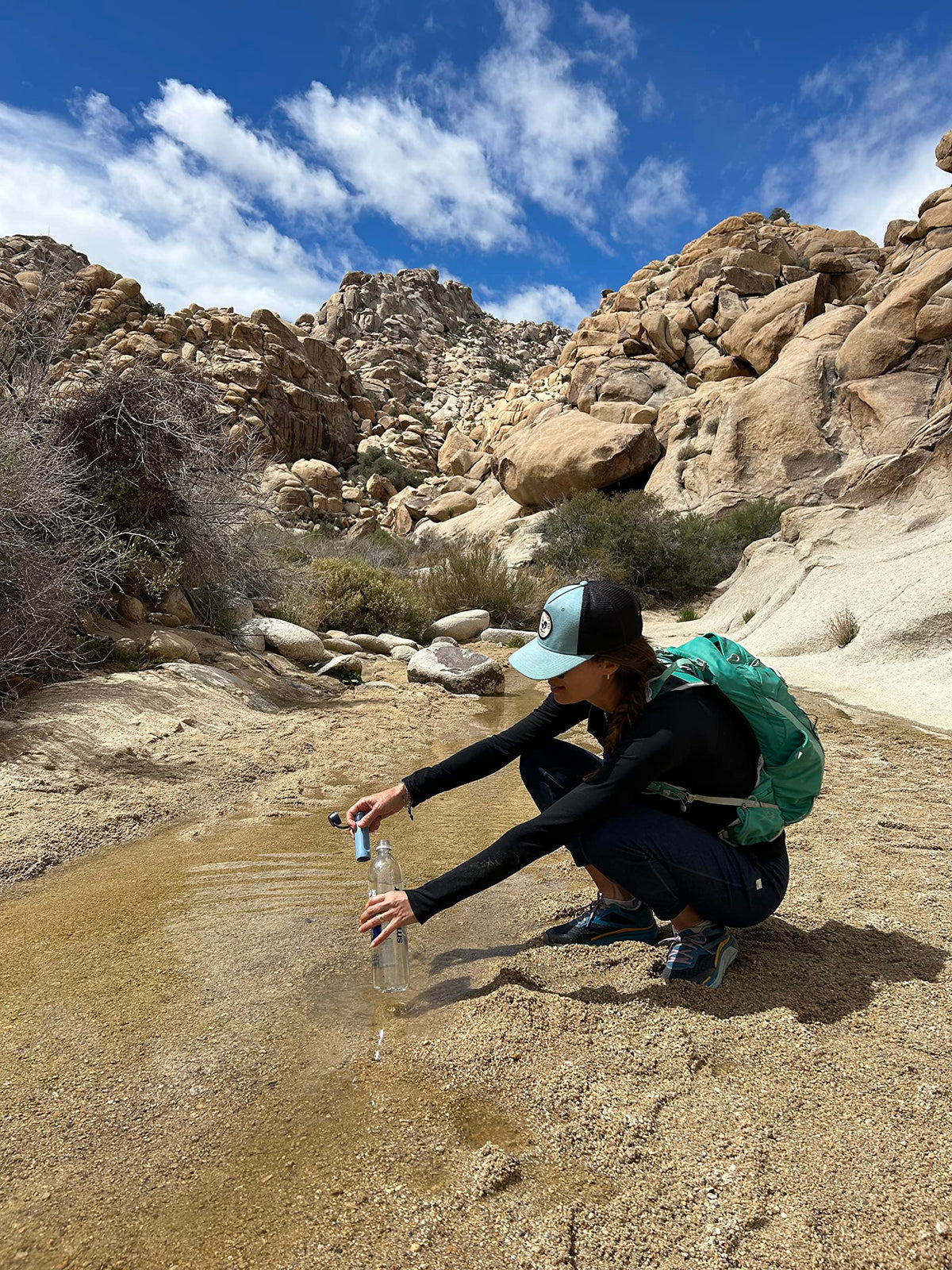 LifeStraw Peak Series – Solo Personal Water Filter for Hiking, Camping, Travel, Survival and Emergency preparedness. Removes Bacteria, parasites and microplastics, Mountain Blue 🍁 All In One Marketplace Canada