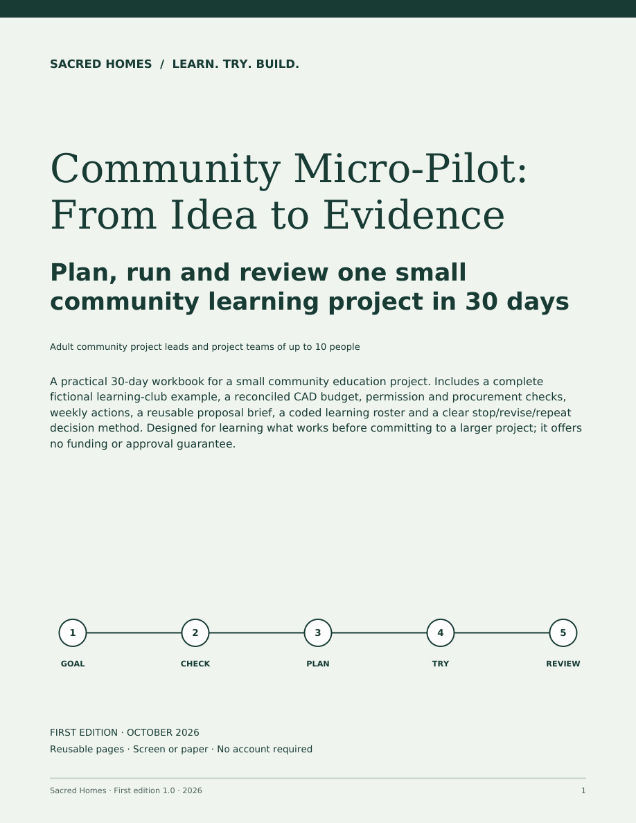 Community Micro-Pilot: From Idea to Evidence workbook cover