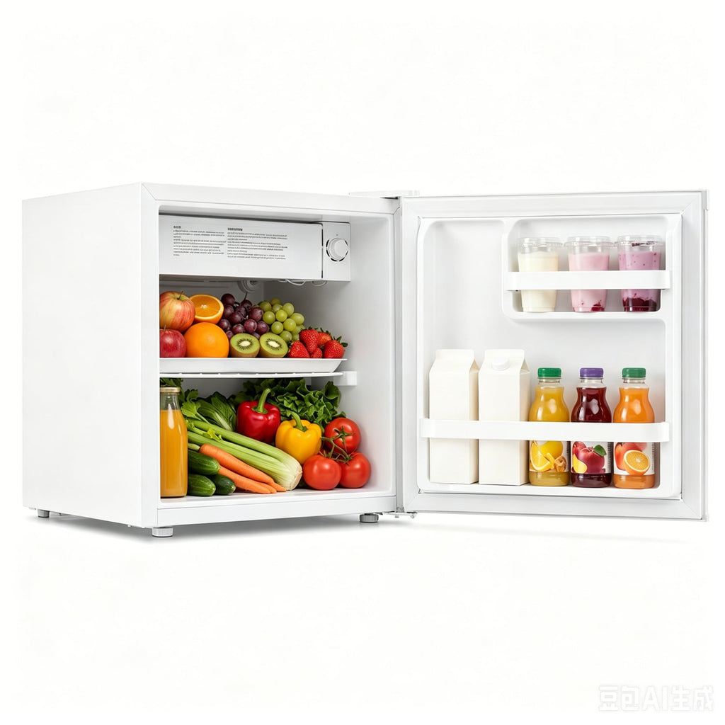 Compact Mini Fridge with 7-Level Adjustable Thermostat-White