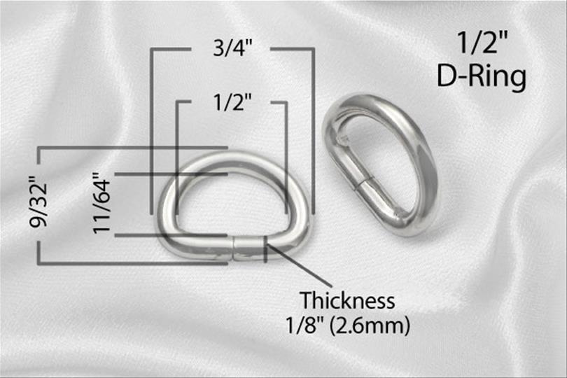 Metal D-Ring - 1/2"