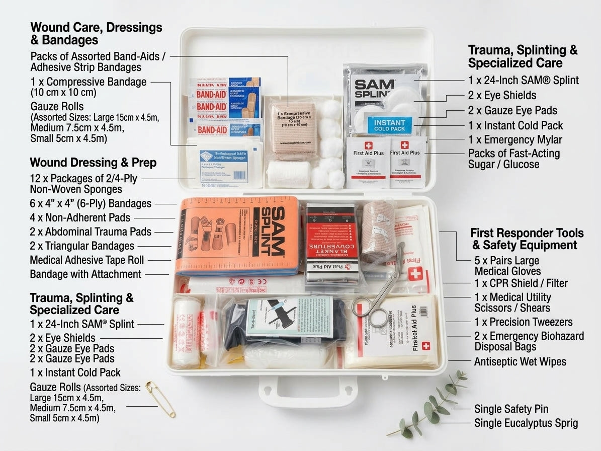 Deluxe Emergency kit; First Aid Supply Kit (3-in-1 Response Set)