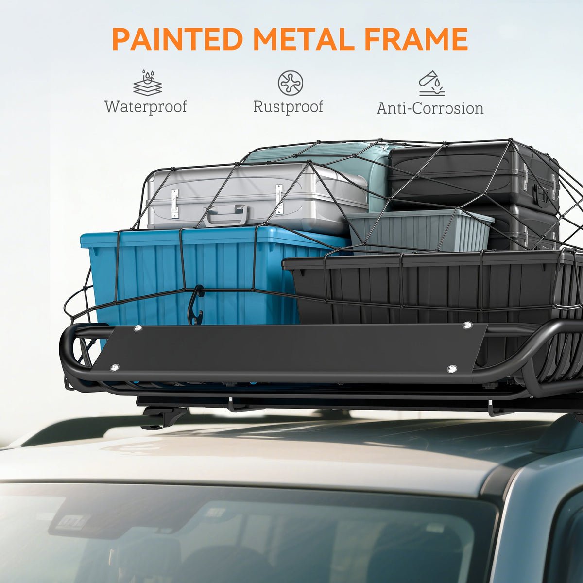 Roof Rack Cargo Carrier Basket, 150LBS Heavy Duty Roof Basket, 46" x 36" x 4.5" Rooftop Cargo Carrier for SUV, Truck