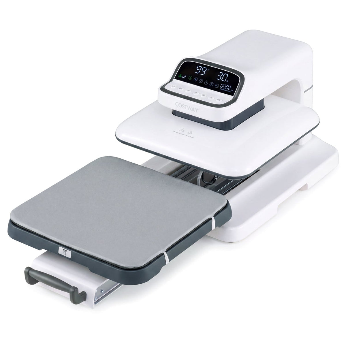 Heat Press Machine with Auto Release for T Shirts-White